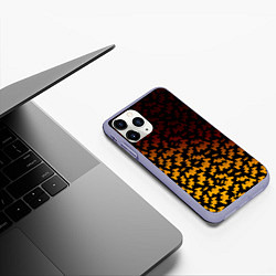 Чехол iPhone 11 Pro матовый Marshmello текстура, цвет: 3D-светло-сиреневый — фото 2