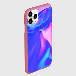 Чехол iPhone 11 Pro матовый Неоновая текстура абстракция, цвет: 3D-малиновый — фото 2