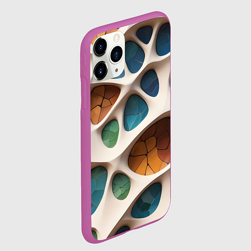 Чехол iPhone 11 Pro матовый Вдохновлено Антонио Гауди / 3D-Фиолетовый – фото 2