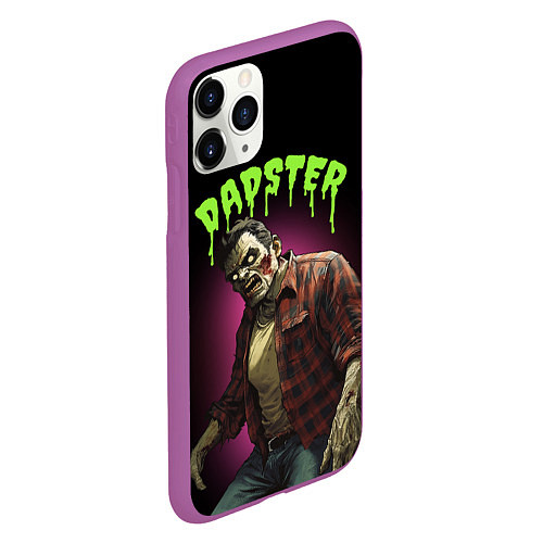 Чехол iPhone 11 Pro матовый Dadster - zombie - на хэллоуин / 3D-Фиолетовый – фото 2