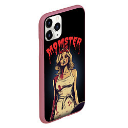 Чехол iPhone 11 Pro матовый Momster - vampire - на хэллоуин, цвет: 3D-малиновый — фото 2