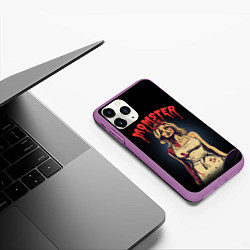 Чехол iPhone 11 Pro матовый Momster - vampire - на хэллоуин, цвет: 3D-фиолетовый — фото 2