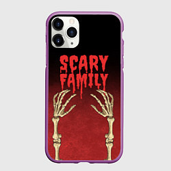 Чехол iPhone 11 Pro матовый Scary famyli, цвет: 3D-фиолетовый