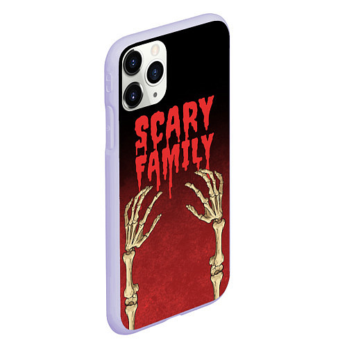 Чехол iPhone 11 Pro матовый Scary famyli / 3D-Светло-сиреневый – фото 2