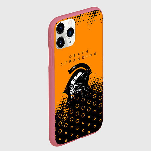 Чехол iPhone 11 Pro матовый Death Stranding game studio / 3D-Малиновый – фото 2