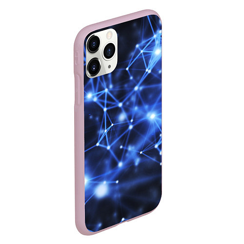 Чехол iPhone 11 Pro матовый Нейронная сеть / 3D-Розовый – фото 2