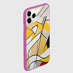 Чехол iPhone 11 Pro матовый Абстракция поп-арт геометрия, цвет: 3D-фиолетовый — фото 2