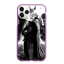 Чехол iPhone 11 Pro матовый Musashi Miyamoto And Berserk, цвет: 3D-фиолетовый