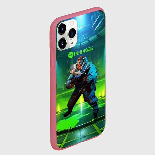 Чехол iPhone 11 Pro матовый Kelvin Deadlock / 3D-Малиновый – фото 2