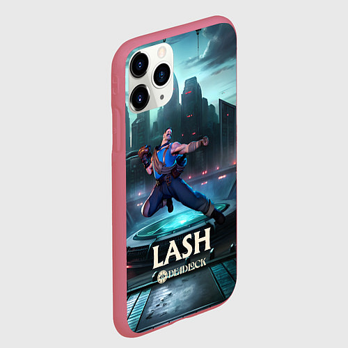 Чехол iPhone 11 Pro матовый Deadlock Lash / 3D-Малиновый – фото 2