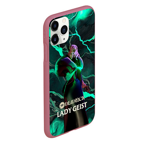 Чехол iPhone 11 Pro матовый Lady Geist Deadlock / 3D-Малиновый – фото 2