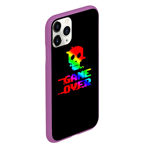 Чехол iPhone 11 Pro матовый Game over gradient / 3D-Фиолетовый – фото 2