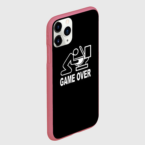 Чехол iPhone 11 Pro матовый Конец игры у унитаза / 3D-Малиновый – фото 2