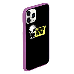 Чехол iPhone 11 Pro матовый Game over alien, цвет: 3D-фиолетовый — фото 2