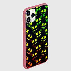 Чехол iPhone 11 Pro матовый Marshmello кислотный, цвет: 3D-малиновый — фото 2