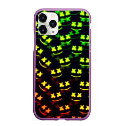 Чехол iPhone 11 Pro матовый Marshmello кислотный, цвет: 3D-фиолетовый