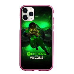 Чехол iPhone 11 Pro матовый Deadlock Viscous, цвет: 3D-малиновый