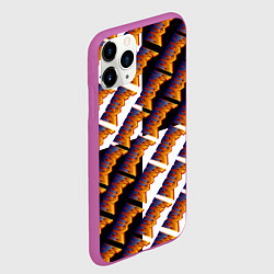 Чехол iPhone 11 Pro матовый Doom logo pattern, цвет: 3D-фиолетовый — фото 2