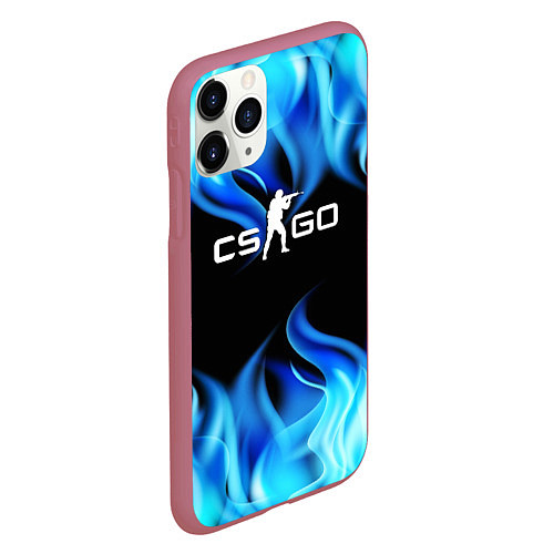 Чехол iPhone 11 Pro матовый CGGO blue flame / 3D-Малиновый – фото 2