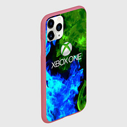 Чехол iPhone 11 Pro матовый Xbox битва огня, цвет: 3D-малиновый — фото 2