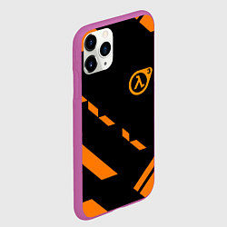 Чехол iPhone 11 Pro матовый Half life geometry orange, цвет: 3D-фиолетовый — фото 2