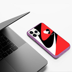 Чехол iPhone 11 Pro матовый Meet my heart, цвет: 3D-фиолетовый — фото 2