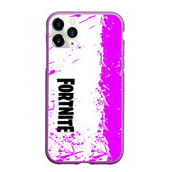 Чехол iPhone 11 Pro матовый Fortnite pink color, цвет: 3D-фиолетовый