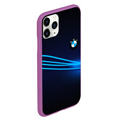 Чехол iPhone 11 Pro матовый BMW line blue, цвет: 3D-фиолетовый — фото 2