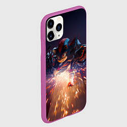 Чехол iPhone 11 Pro матовый Шэдоу на мотоцикле, цвет: 3D-фиолетовый — фото 2