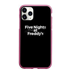 Чехол iPhone 11 Pro матовый Friday Night Funkin logo, цвет: 3D-малиновый