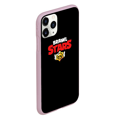 Чехол iPhone 11 Pro матовый Brawl stars logo red / 3D-Розовый – фото 2