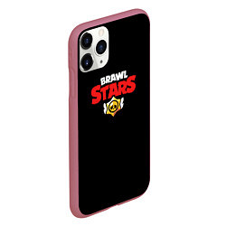 Чехол iPhone 11 Pro матовый Brawl stars logo red, цвет: 3D-малиновый — фото 2