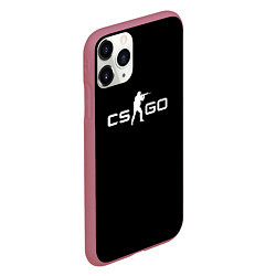 Чехол iPhone 11 Pro матовый CSGO logo, цвет: 3D-малиновый — фото 2