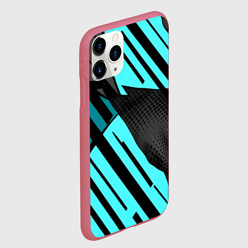 Чехол iPhone 11 Pro матовый Спортивный динамичный / 3D-Малиновый – фото 2