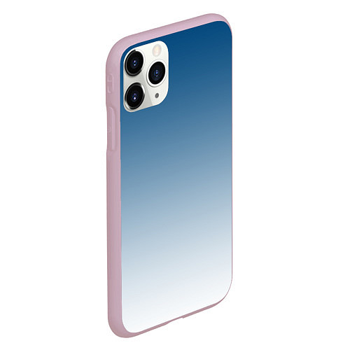 Чехол iPhone 11 Pro матовый Бирюзовый градиент текстура / 3D-Розовый – фото 2