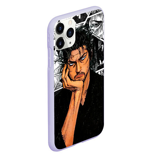 Чехол iPhone 11 Pro матовый Musashi ponders / 3D-Светло-сиреневый – фото 2