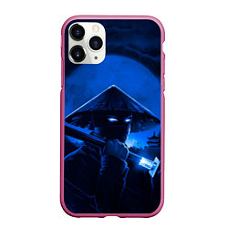 Чехол iPhone 11 Pro матовый The coolness of a samurai, цвет: 3D-малиновый