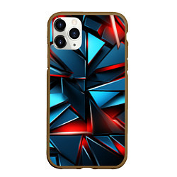 Чехол iPhone 11 Pro матовый Геометрические осколки, цвет: 3D-коричневый