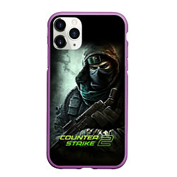 Чехол iPhone 11 Pro матовый Counter strike 2 спецназ, цвет: 3D-фиолетовый