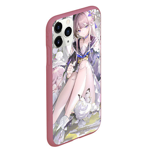 Чехол iPhone 11 Pro матовый Honkai Star Rail Herta dolls / 3D-Малиновый – фото 2