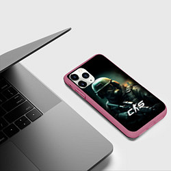 Чехол iPhone 11 Pro матовый CS counter terrorist, цвет: 3D-малиновый — фото 2