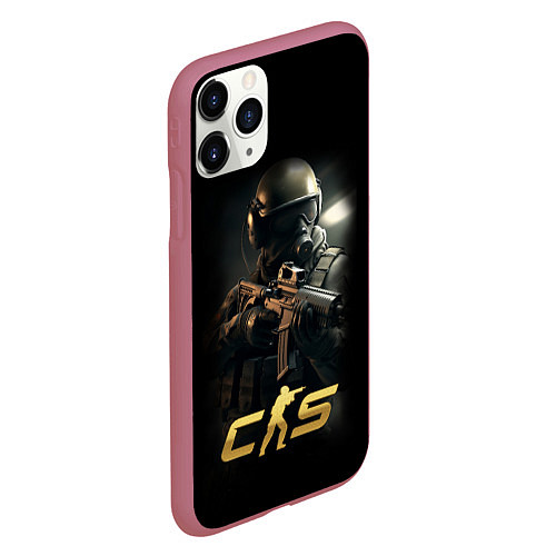 Чехол iPhone 11 Pro матовый CS counter terrorist / 3D-Малиновый – фото 2