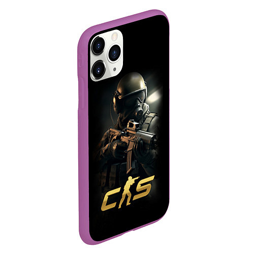 Чехол iPhone 11 Pro матовый CS counter terrorist / 3D-Фиолетовый – фото 2