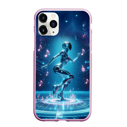 Чехол iPhone 11 Pro матовый Cyber robot girl - ai art fantasy, цвет: 3D-розовый