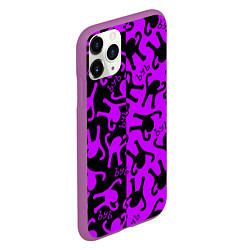 Чехол iPhone 11 Pro матовый Ъуъ съука mem pattern, цвет: 3D-фиолетовый — фото 2