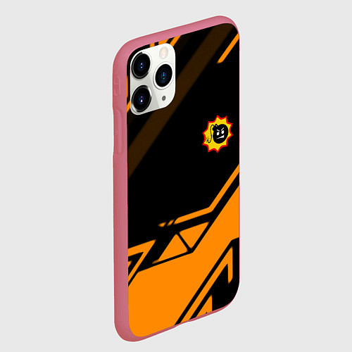 Чехол iPhone 11 Pro матовый Serious Sam geometry / 3D-Малиновый – фото 2