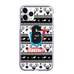 Чехол iPhone 11 Pro матовый Rainbow six winter pattern, цвет: 3D-светло-сиреневый