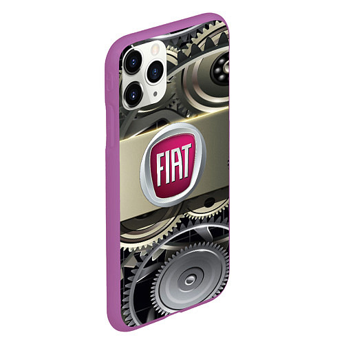 Чехол iPhone 11 Pro матовый FIAT logo motors / 3D-Фиолетовый – фото 2