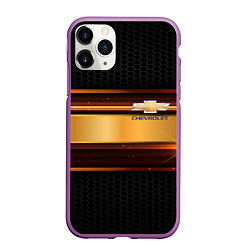 Чехол iPhone 11 Pro матовый Chevrolet auto abstract, цвет: 3D-фиолетовый