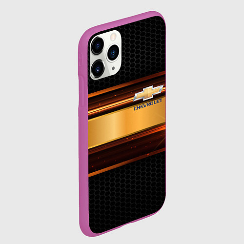 Чехол iPhone 11 Pro матовый Chevrolet auto abstract / 3D-Фиолетовый – фото 2